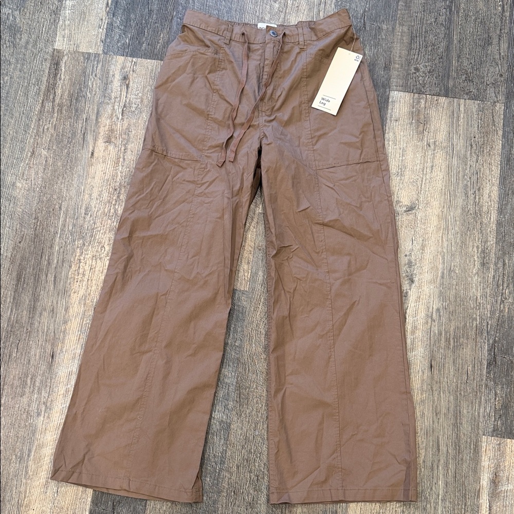 No Boundaries Women's Tan Wide Leg Jeans